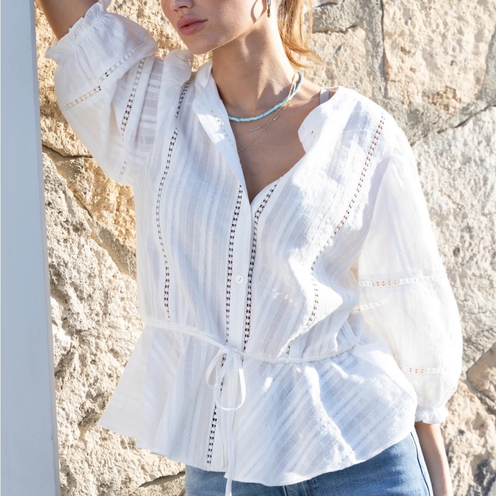 White Peasant Top
